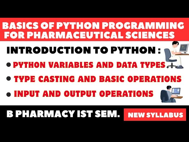 Python Programming || B Pharmacy 1st Sem. || Easy Notes || Python Variables and Data Types || PDF