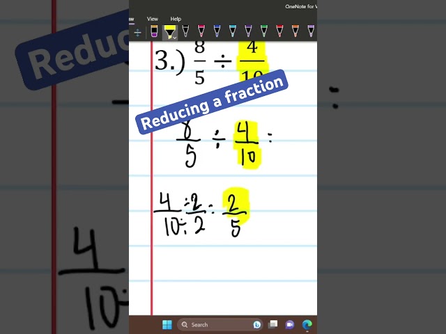 How to reduce a fraction #shorts #mathhelp
