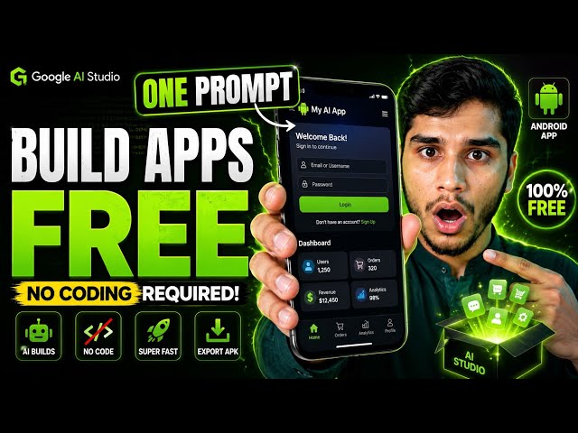Build Android Apps With AI Using Google AI Studio (No Coding Required)