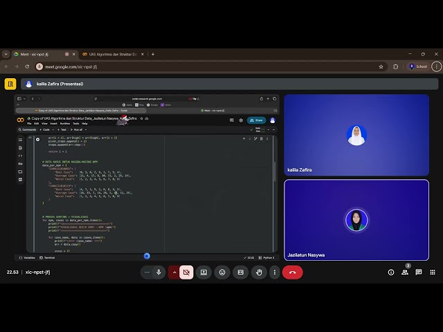 UAS ALGORITMA DAN STRUKTUR DATA KALILA ZAFIRA & JAZILATUN NASYWA