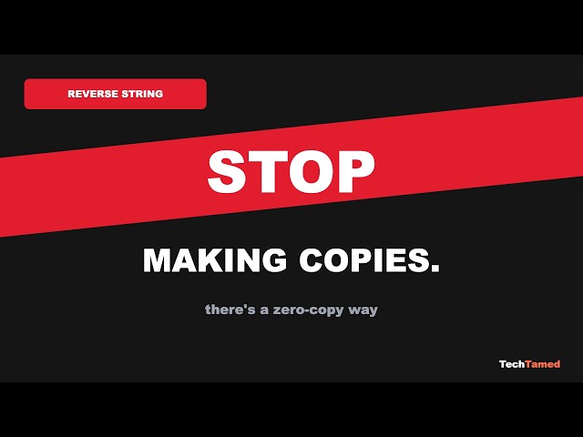 Reverse String: Copy vs Swap (Which Is Better?) | LeetCode 344