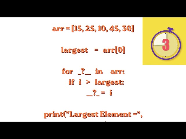 Find the large element in the given Array