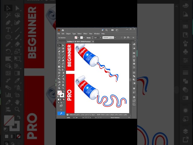 Adobe illustrator 2026 Beginner Vs Pro#illustratortips #illustratortutorial #shorts