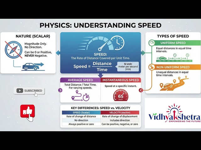 Speed in Physics Explained | Class 8–12 | IIT-JEE & NEET Complete Concept