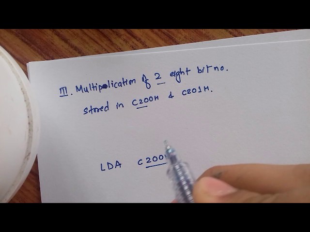 Multiplication in Microprocessor 8085