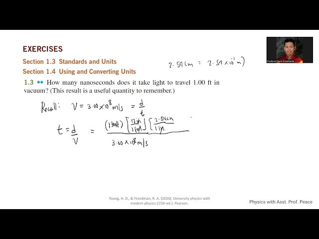 Exercise 1.3 Chapter 1- Units, Physics Quantities and Vectors