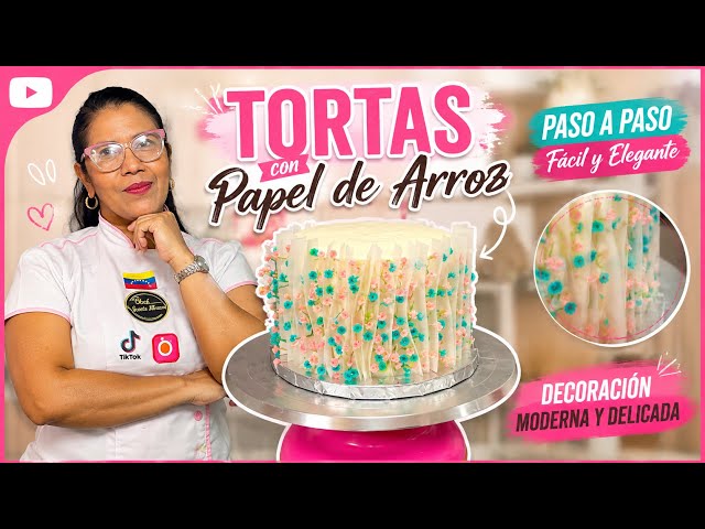 🎂 How to Decorate a Cake with Wafer Paper | Easy and Elegant Technique ✨