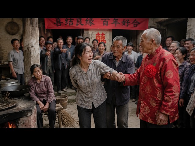 40歲寡婦回家探親竟被父親當場嫁給60歲老頭，還逼他們立刻洞房！誰料下秒三個萌寶登場，一通電話震驚眾人，原來她竟是千億總裁的生母、三個萌寶的奶奶！#drama  #shortfilm #霸總 #灰姑娘