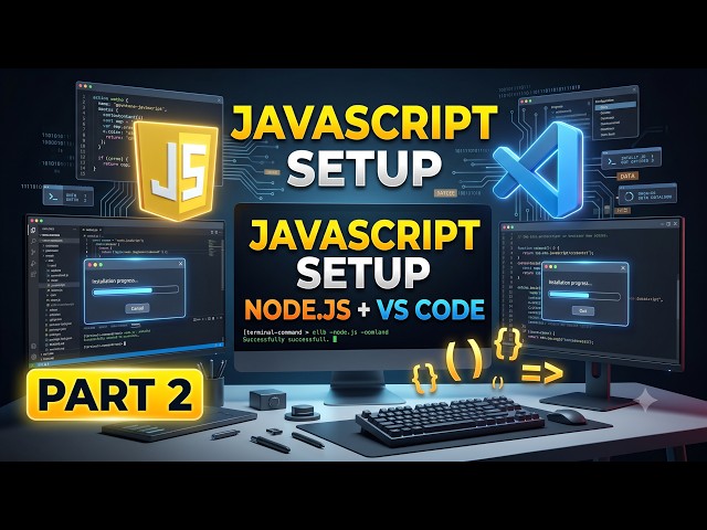 Install Node.js & VS Code for JavaScript Development | Setup Guide for Beginners | Part 2