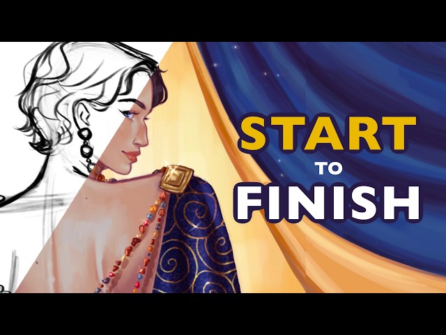 My Complete Digital Art Process | From Start to Finish in Procreate✏️✨
