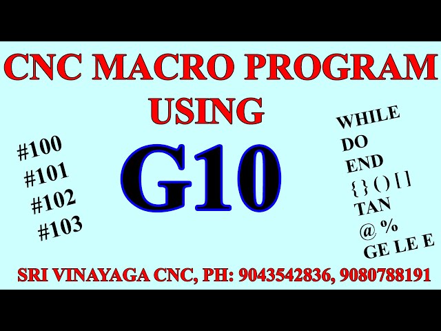 CNC MACRO PROGRAM USING G10 - G10 DATA INPUT IN TAMIL #g10 #cnc #cncmacroprogramming