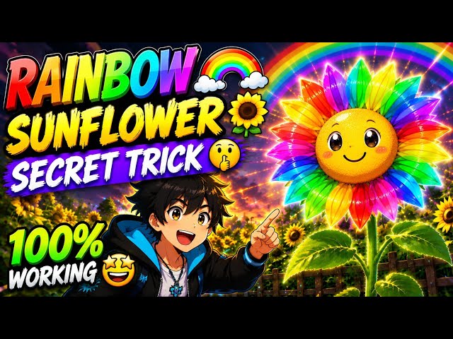 SECRET TRICK TO GET SUNFLOWER RAINBOW🌻🌈🤯 | How to get Sunflower Rainbow?🤔 #freegarden #rainbowglitch