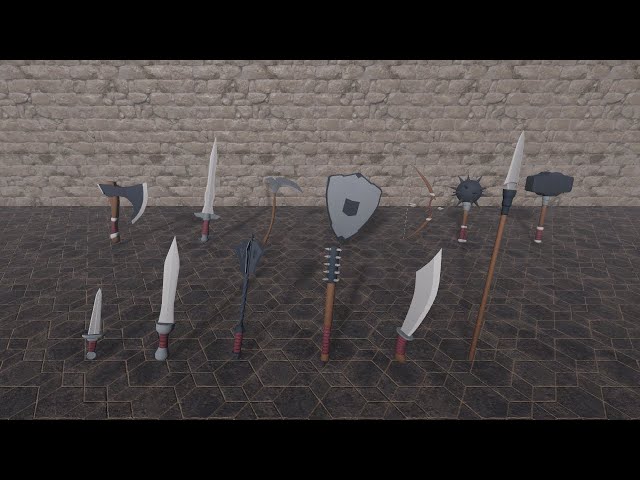 Demo reel - 3D Medieval Fantasy Weapon Collection