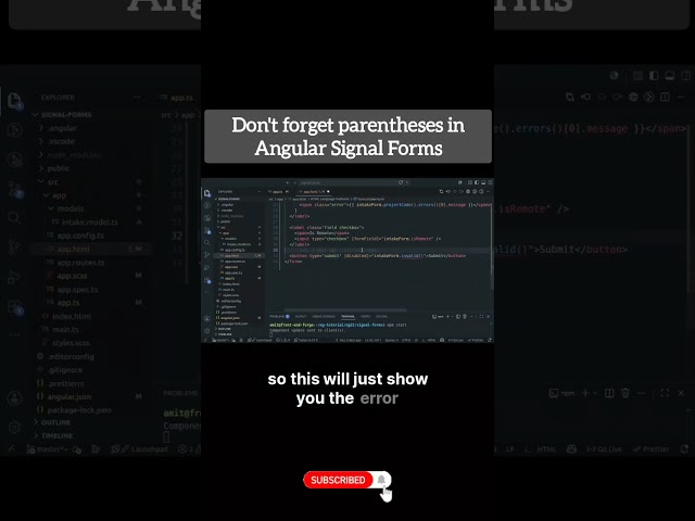 Don't forget parentheses in Angular Signal Forms