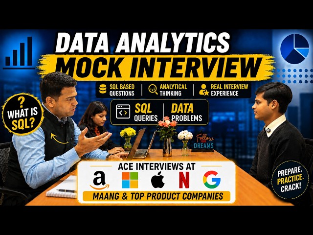 Data Analyst Mock Interview 2026 | Real Interview Questions & Answers.