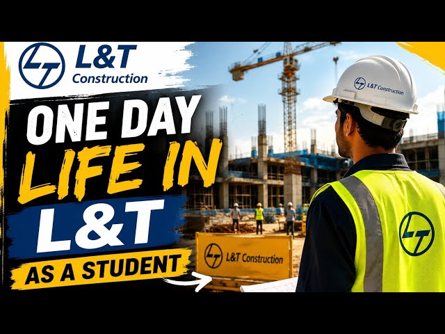 One Day Life at L&T Construction | A Student’s Real Site Experience 🏗️ #L&T #CivilEngineer