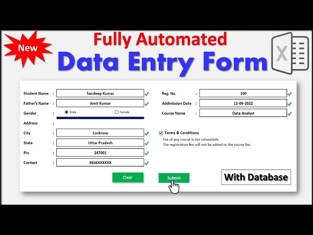New Automated Data Entry Software in Excel | Data Entry Form in Excel | Data Entry in Excel