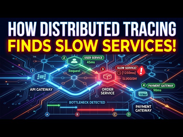 How Distributed Tracing Finds Slow Services. - Following a Request's Journey