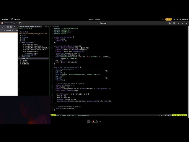 CLab | Concurrency - Trying to Implement an Atomic Threads | C