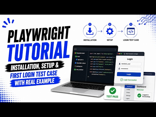 Playwright Tutorial | Installation, Setup & First login test case with Real Example