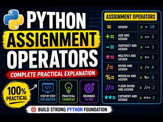 🔥 Python Mein Assignment Operator Kya Hota Hai? | 100% Practical Examples