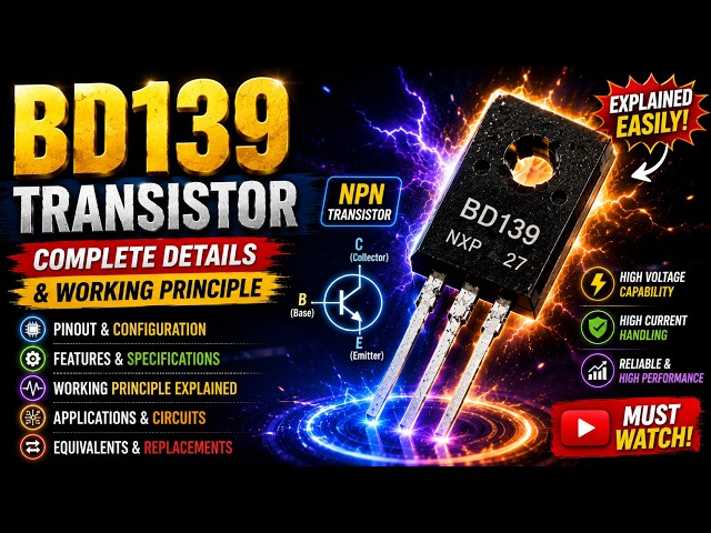 BD139 NPN Transistor Complete Details and Working Principle Explained