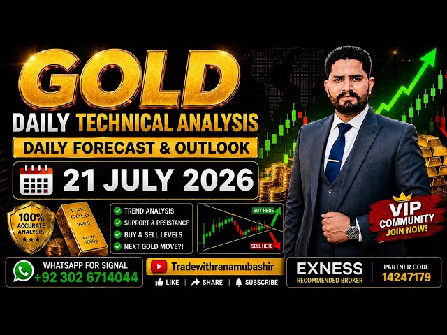 Gold Technical Analysis Today | XAUUSD Forecast | Gold Buy & Sell Levels | 21 July 2026 | 