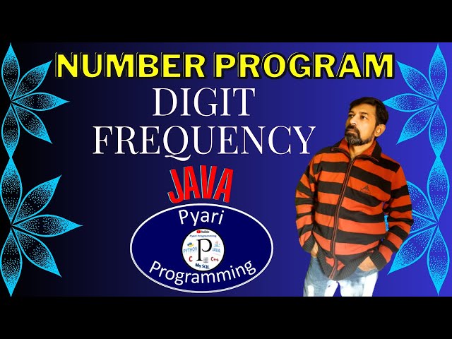 Java Digit Frequency | Write a program to accept a number and display the frequency of a given digit