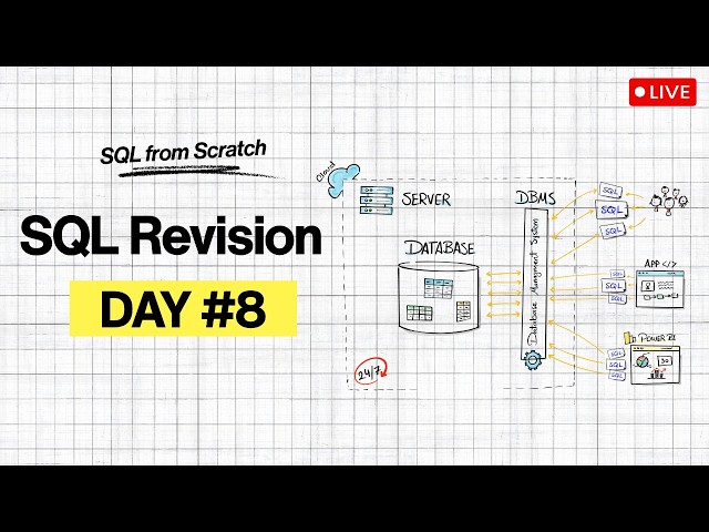 SQL CTEs Explained LIVE — WITH, Recursive CTEs & CTE vs Subqueries (Day 8/13) #live #coding #sql