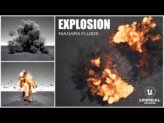 Explosion - Niagara Fluids | Unreal Engine 5.7+