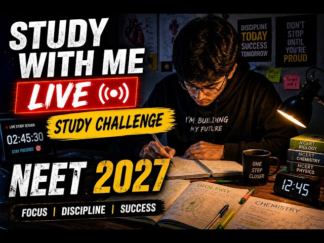 📚 Study with ME Live 🎥 DAY 04 | 👨‍⚕️ NEET 2027 | 👨🏻‍💻 JEE 2027 | 🧑‍🎓 Boards 2027| UPSC| SSC| IAS
