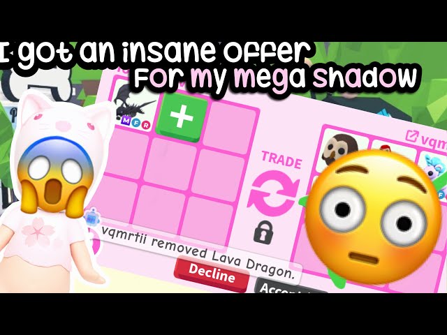I GOT AN INSANE OFFER FOR MY MEGA SHADOW.. (did I do it?) #adoptme 