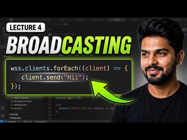 Websocket #4 | Broadcasting Messages to All Clients in Node.js | ws Library Explained
