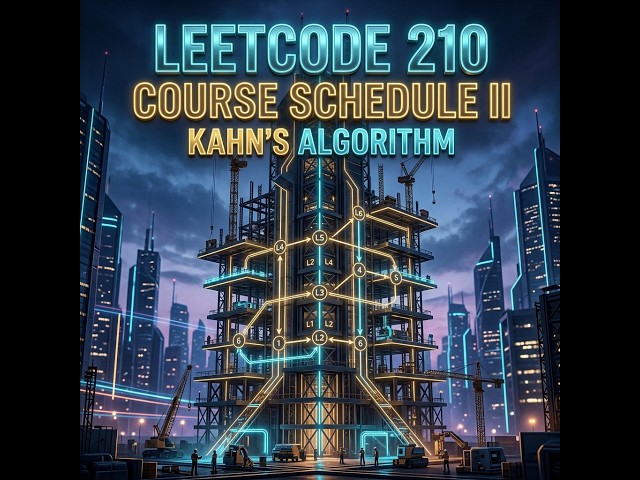 LeetCode 210: Course Schedule II in less than 5 minutes | Kahn's Algorithm (Topological Sort)