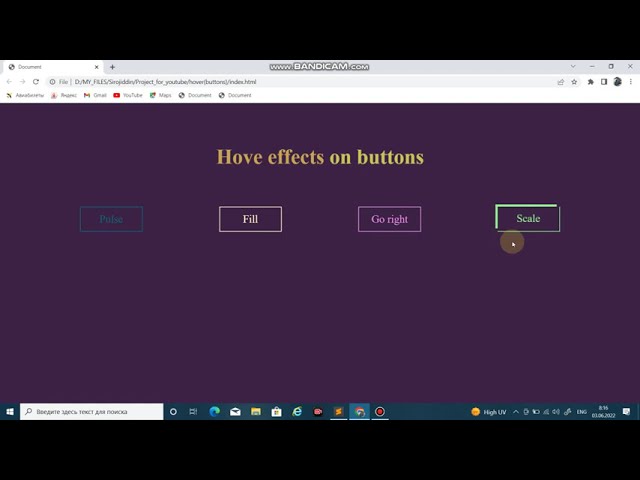 Hover effect on buttons