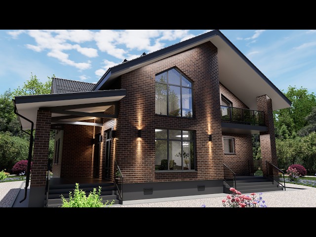 Modern Brick House Design | Beautiful 2-Story Home Architecture Tour