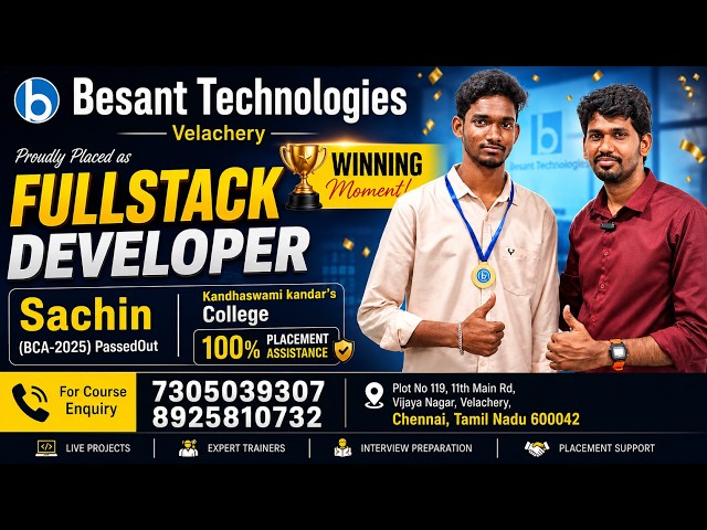 FullStack Developer Training in Chennai | Sachin Success Story | Best IT Training in Chennai
