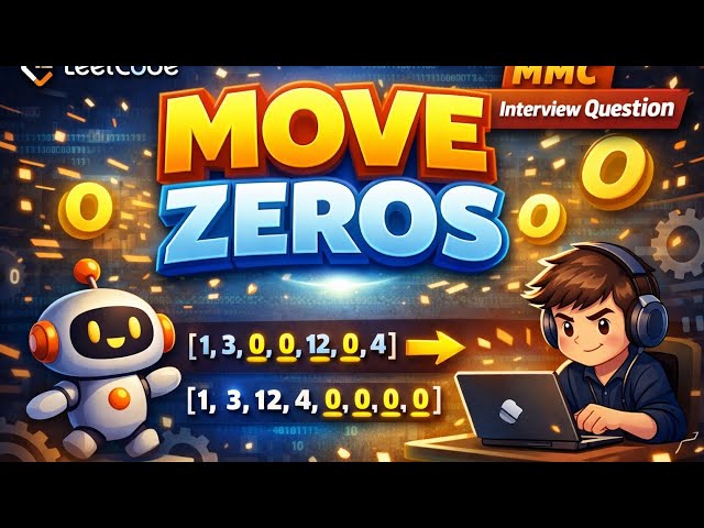 Move Zeros in Array | LeetCode Problem Explained | Interview Question