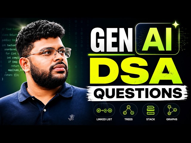 Top 10 DSA Questions for Gen AI Interview | Rohit Sarma | Software Engineer | Millionaire SDE