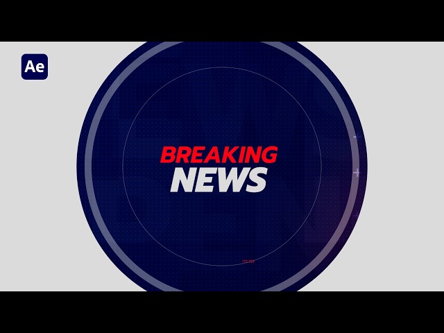 Breaking News Stinger Intro | After Effects Tutorial