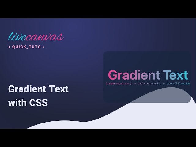 How to achieve gradient text in CSS