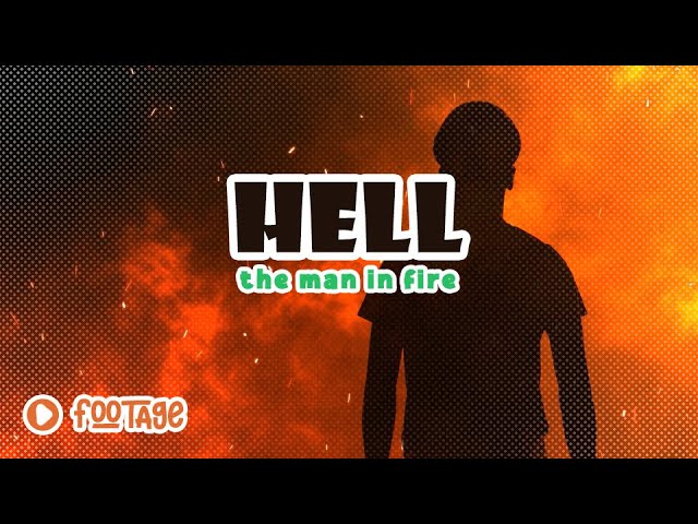 free hell & fire footage | man surrounded by fire flames