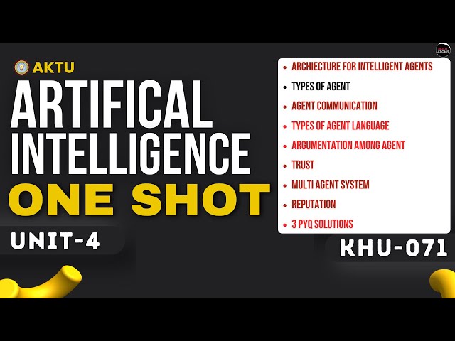 Artificial Intelligence | One Shot | Unit-4 | KHU-071 | AI Aktu PYQ | Aktu Exams | 4th Year B-Tech