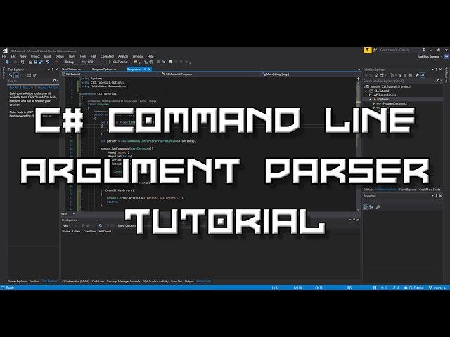 C# Command Line Argument Parsing Library Tutorial (.NET Core)