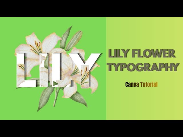 Lily Flower Typography in Canva | Floral Text Effect Tutorial for Beginners