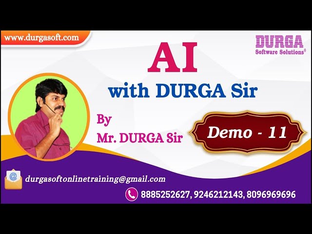 AI with DURGA Sir tutorials || Demo - 11 || by Mr. DURGA Sir On 22-01-2026 @7PM (IST)