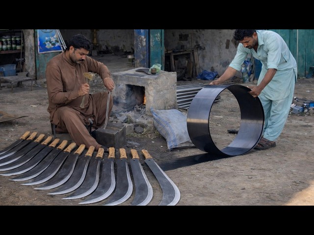 Amazing Process of Making Scythe Blades in Traditional Factory | Satisfying Manufacturing Process