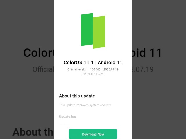 ColorOs 11.1 Android 11 New Update Oppo A16k