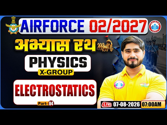 Airforce X Group Physics 2027 | Airforce Physics Practice Set- 11 | Electrostatics | Airforce MA Phy