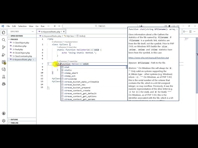48-PHP Developer: OOP -  Static Methods | Practice